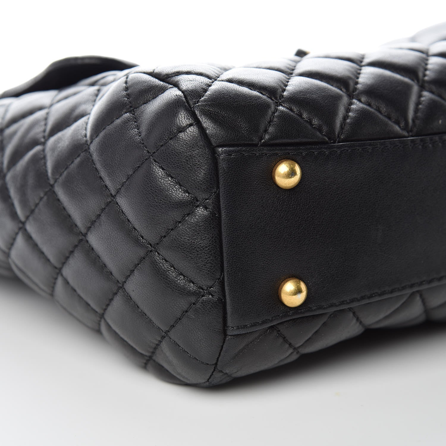 Chanel Lambskin Quilted Large Fluffy CC Shopping Tote Black 8 of 12