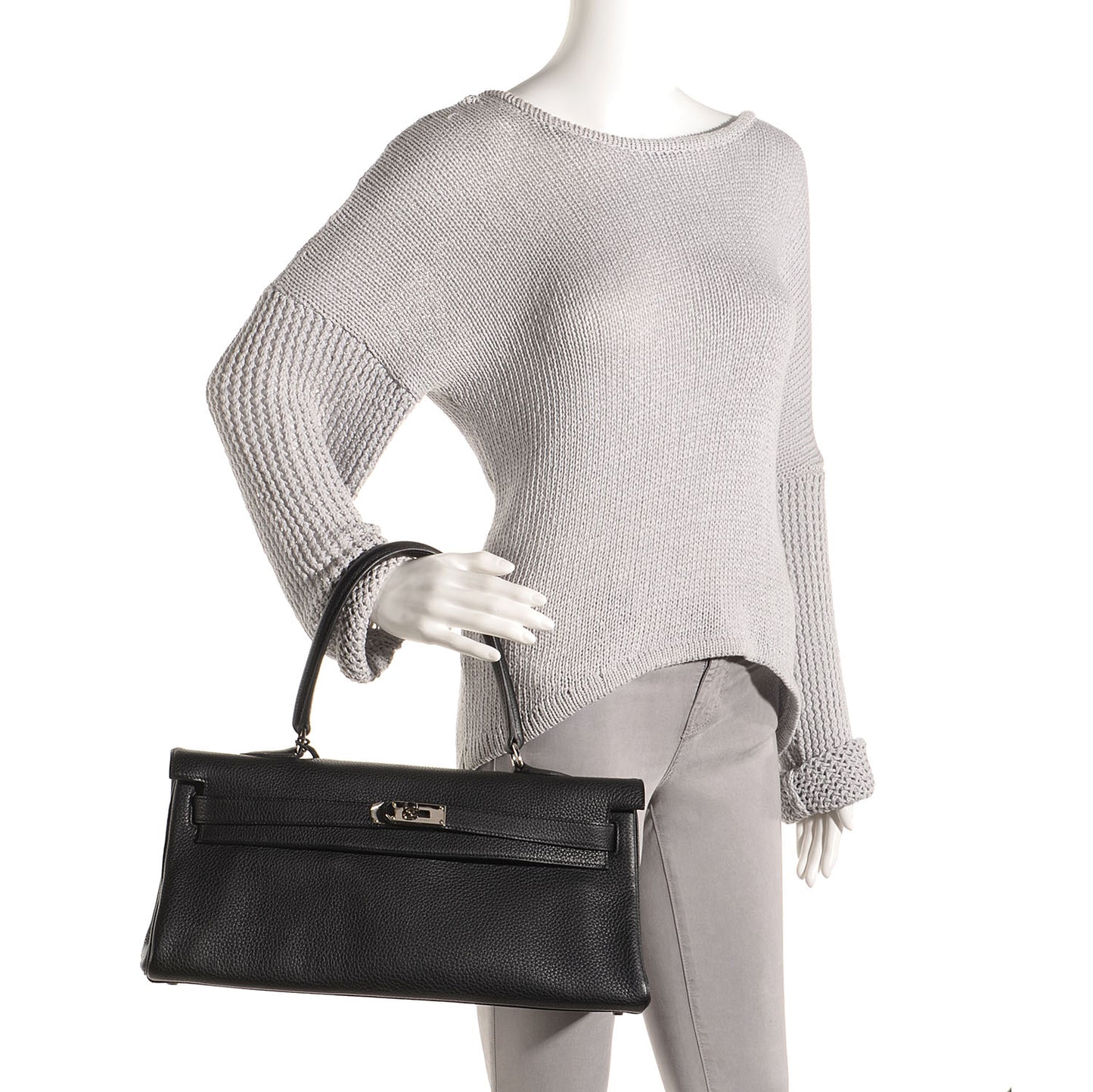 Taurillon Clemence Shoulder Kelly 40 Black