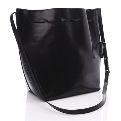Mansur Gavriel Vegetable Tanned Calfskin Bucket Bag Black Royal 2 of 9
