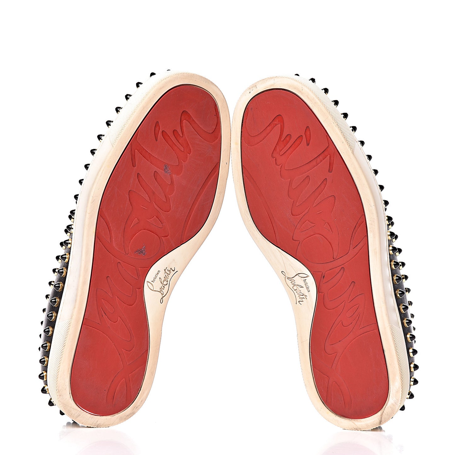 Calfskin Studded Womens Cador Flat 35.5 Black