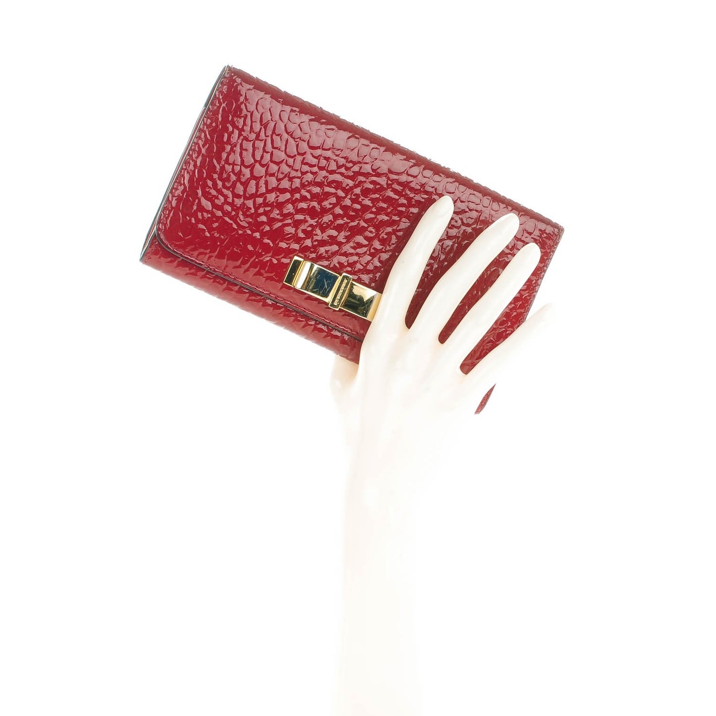Patent Heritage Grain Penrose Bow Continental Wallet Military Red