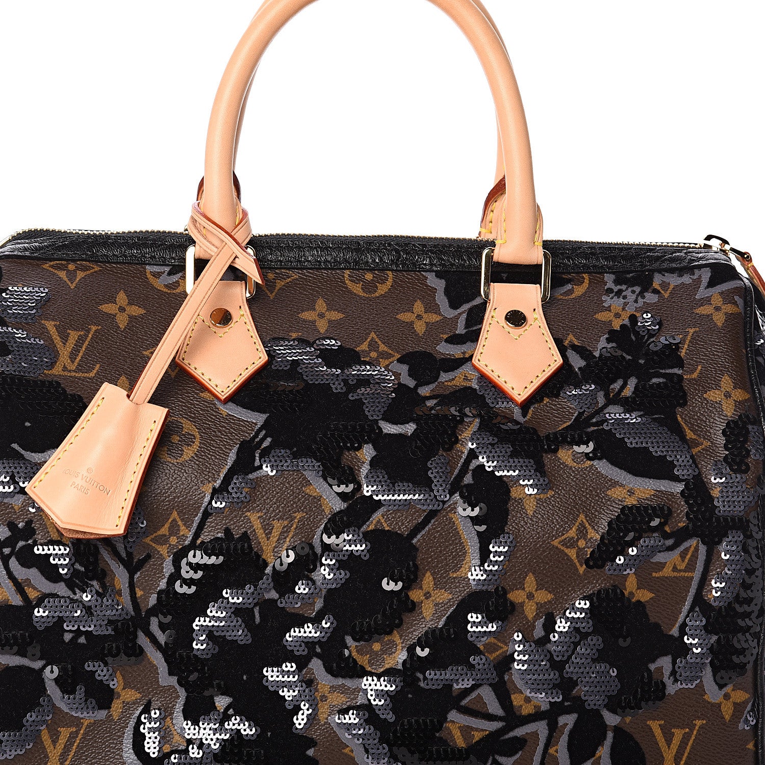 Louis Vuitton Monogram Fleur De Jais Sequins Speedy 30 6 of 8
