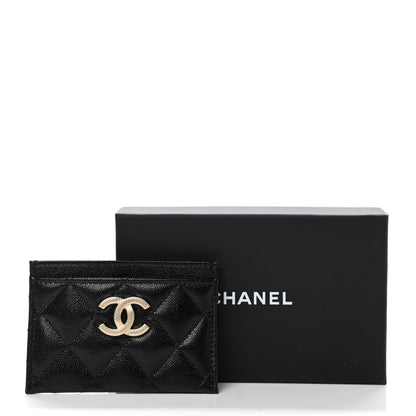 Chanel Caviar Quilted Studded CC Card Holder Black 9 of 9