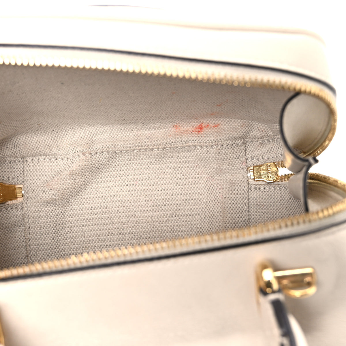 Gucci Sakai Be Green Calfskin Diagonal Stitched Blondie Top Handle Bag Mystic White 5 of 12
