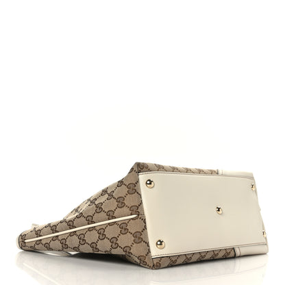 Gucci Monogram Medium New Britt Tote Off White 4 of 9