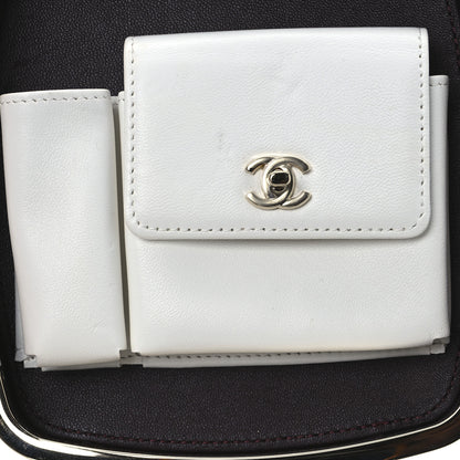 Chanel Lambskin Minaudiere Vanity With Handle White 5 of 16