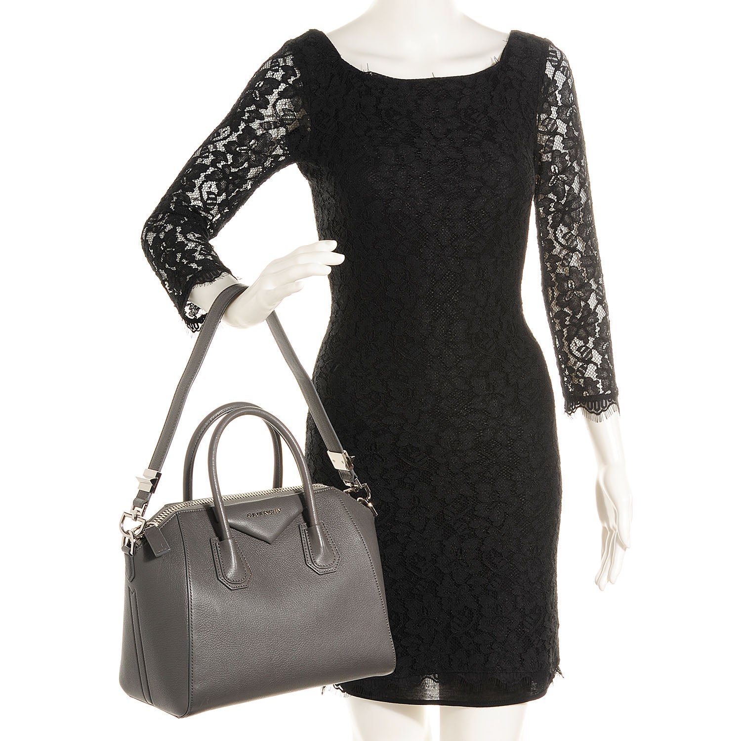 Givenchy Sugar Goatskin Small Antigona Heather Grey 2 of 9