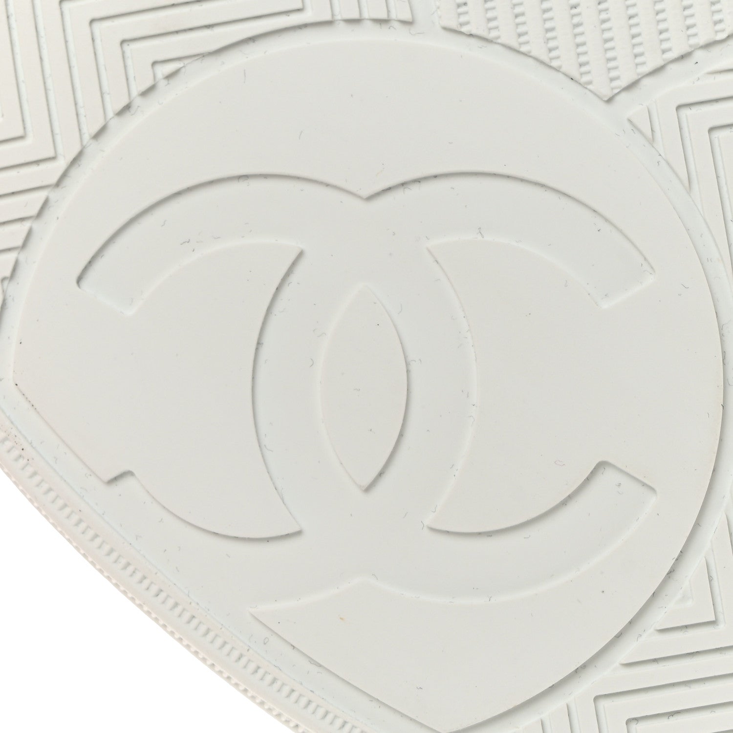 Chanel Calfskin Womens CC Logo Sneakers 37.5 White 9 of 10