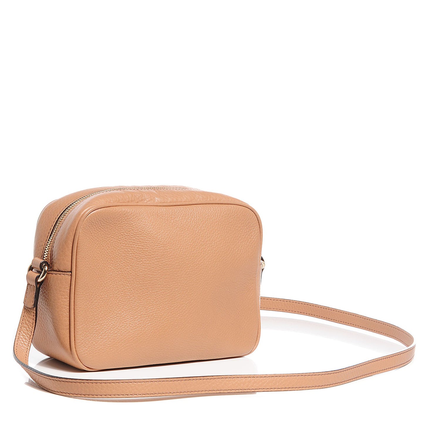 Pebbled Calfskin Small Soho Disco Bag Rose Beige