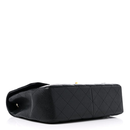 Chanel Caviar Quilted Jumbo Single Flap Black 4 of 11