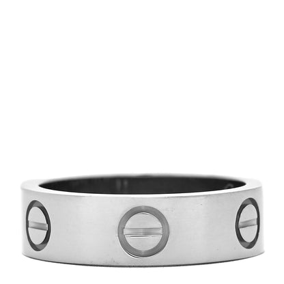 Cartier 18K White Gold 5.5mm LOVE Ring 50 5.25 1 of 4