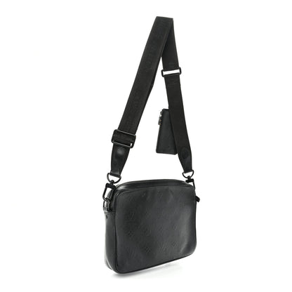 Louis Vuitton Calfskin Monogram Shadow Duo Messenger Black 3 of 10