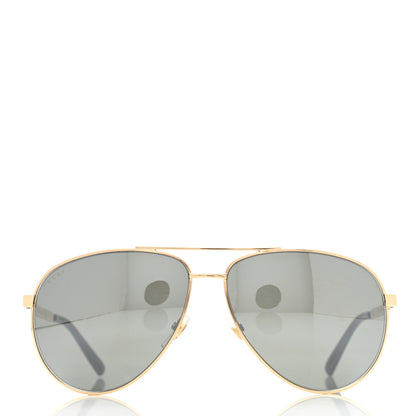 Gucci Web Aviator Sunglasses GG0137S Gold Black 2 of 8