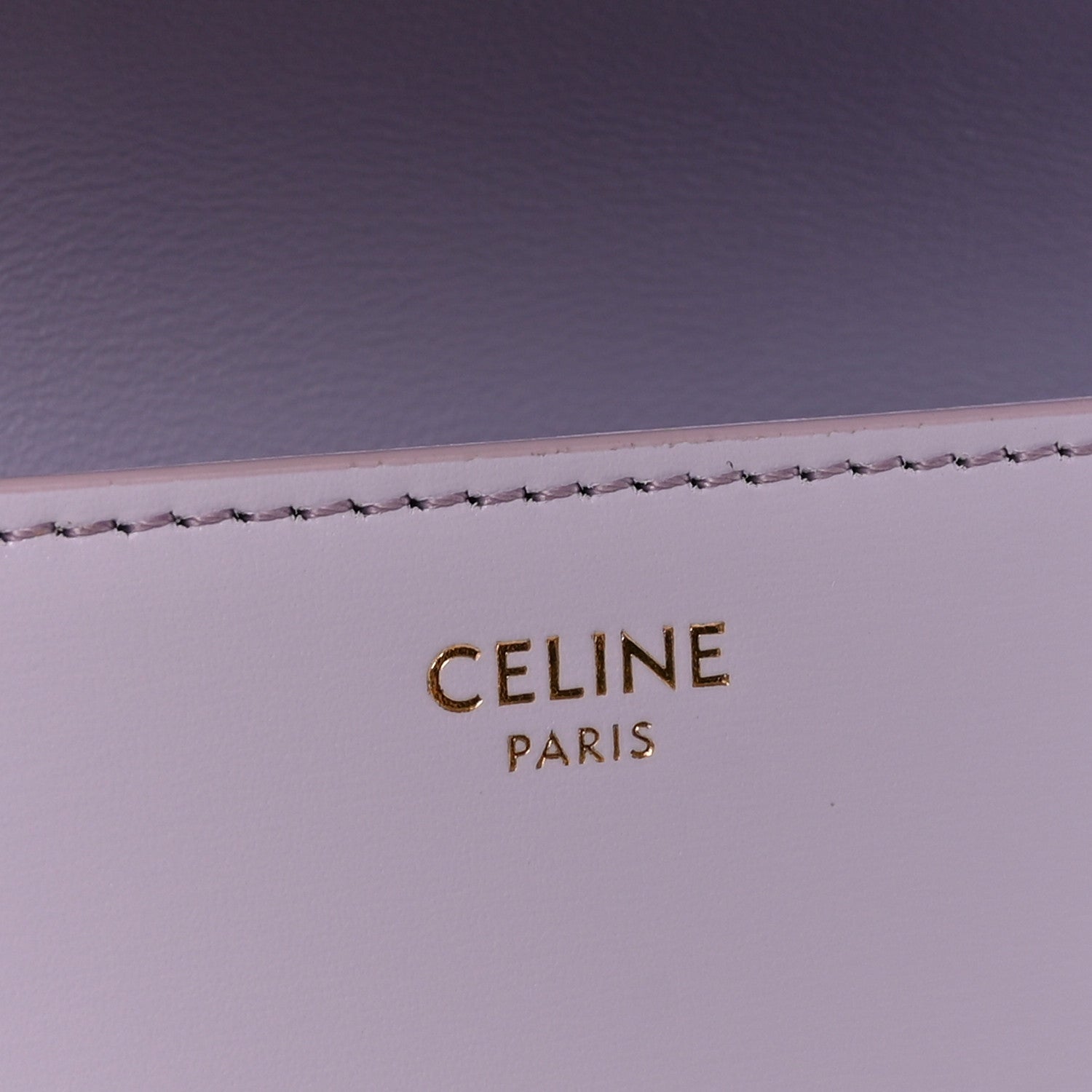 Celine Shiny Calfskin Triomphe Chain Shoulder Bag Light Lavender 6 of 11