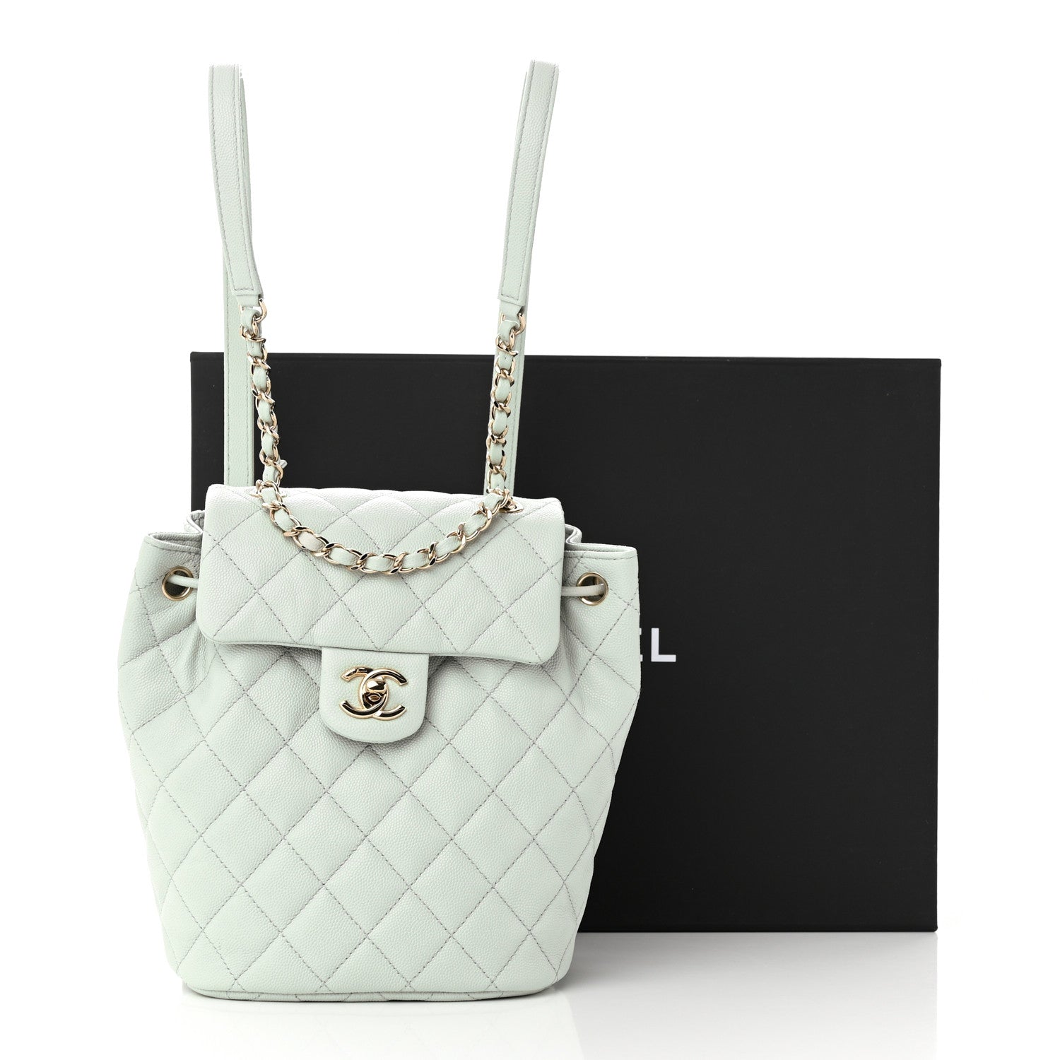 Chanel Caviar Quilted Mini Urban Spirit Backpack Light Blue 13 of 13