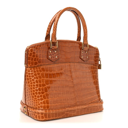 Louis Vuitton Crocodile Lockit PM Brown 3 of 9