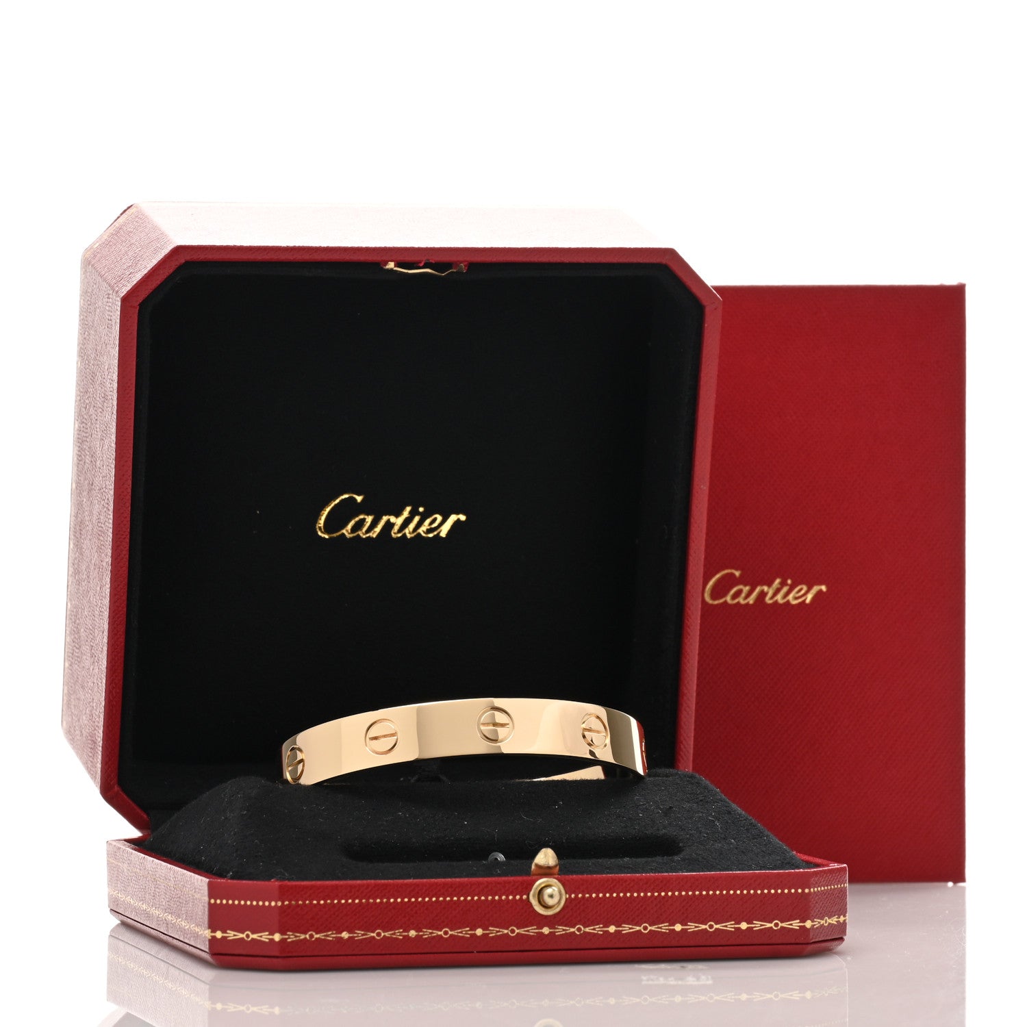 Cartier 18K Yellow Gold 11mm LOVE Cuff Bracelet 21 4 of 4