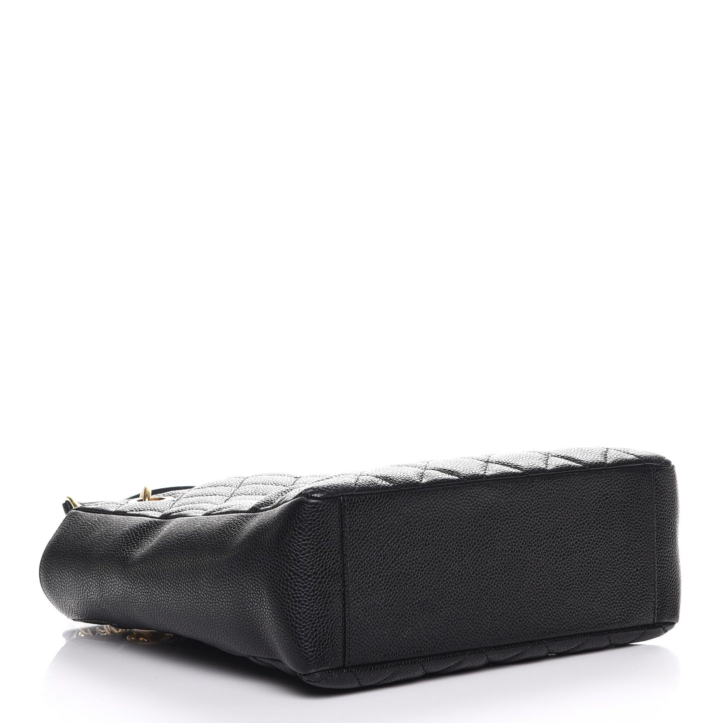 Caviar Quilted Petit Shopping Tote PST Black