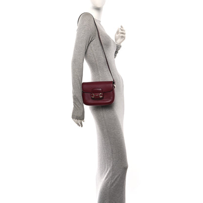 Gucci Soft Calfskin Horsebit 1955 Small Shoulder Bag Rosso Ancora 2 of 10