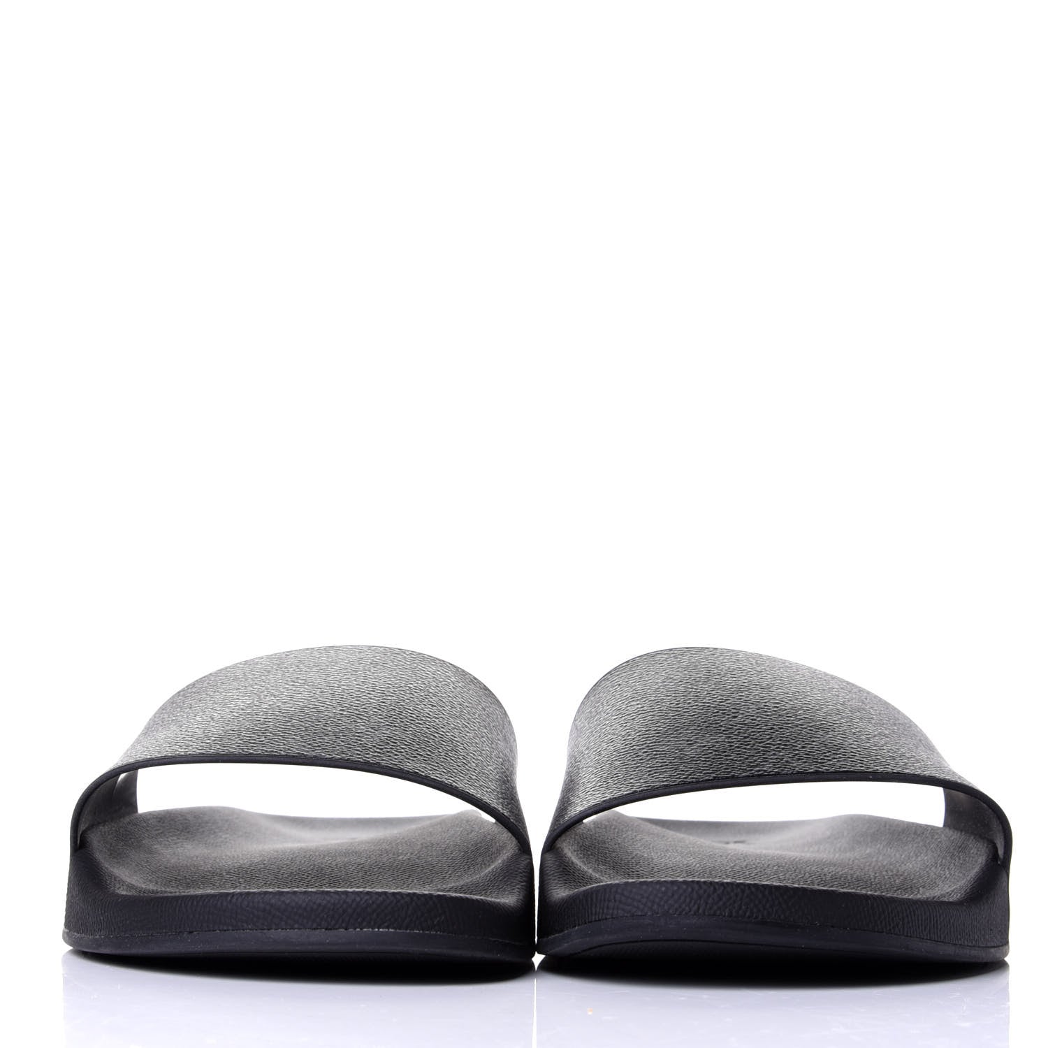 Louis Vuitton Rubber Monogram Eclipse Mens Waterfront Mules 12 Black 2 of 10