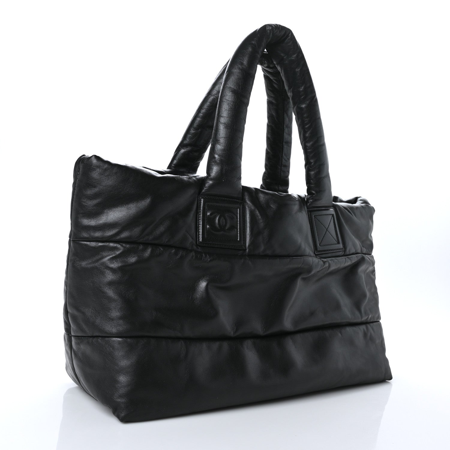 Chanel Lambskin Quilted Medium Coco Cocoon Reversible Tote Black 3 of 14
