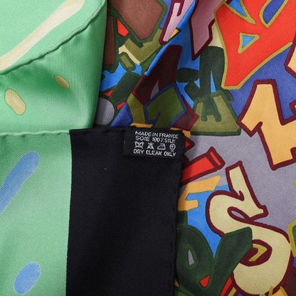 Hermes Silk Graff Graffiti Scarf 90 5 of 5