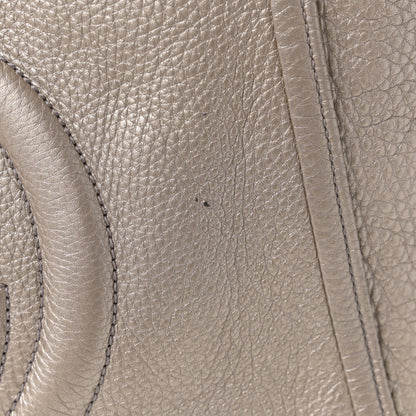 Gucci Metallic Pebbled Calfskin Medium Soho Shoulder Bag Golden Beige 7 of 7