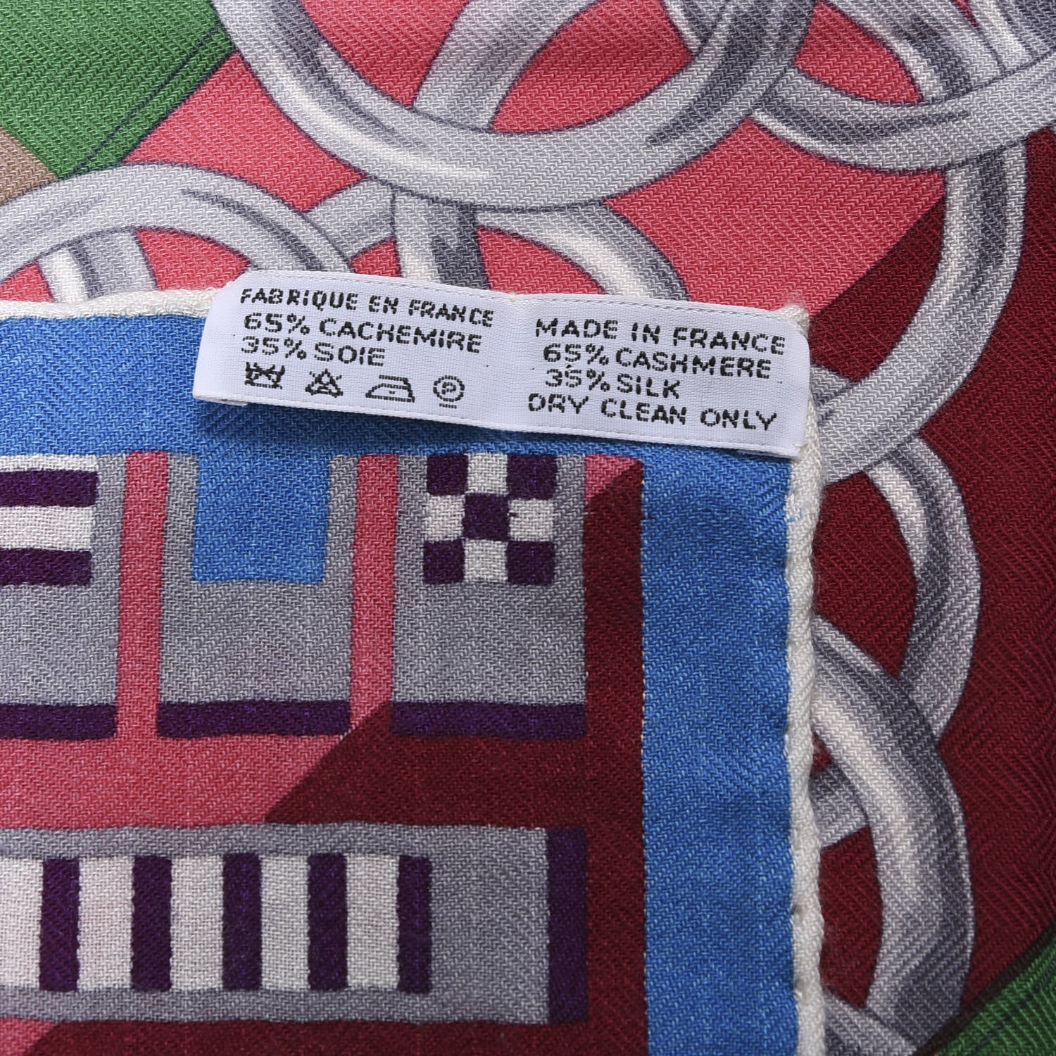 Hermes Cashmere Silk Brides Et Gris Shawl 140 2 of 4