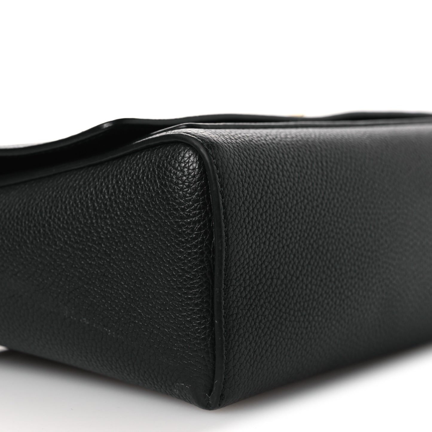 Grainy Calfskin Note Crossbody Bag Black