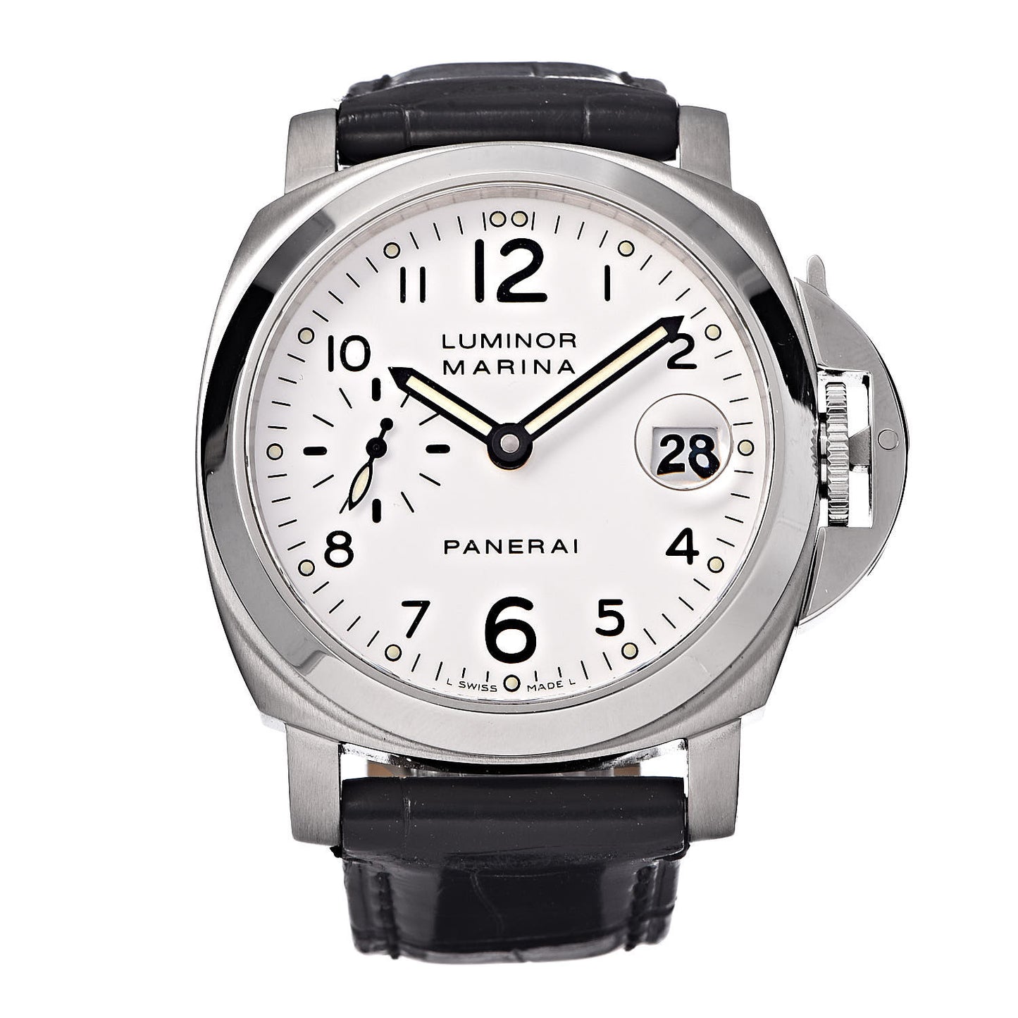 Stainless Steel Alligator 40mm Luminor Marina Automatic Watch PAM00049