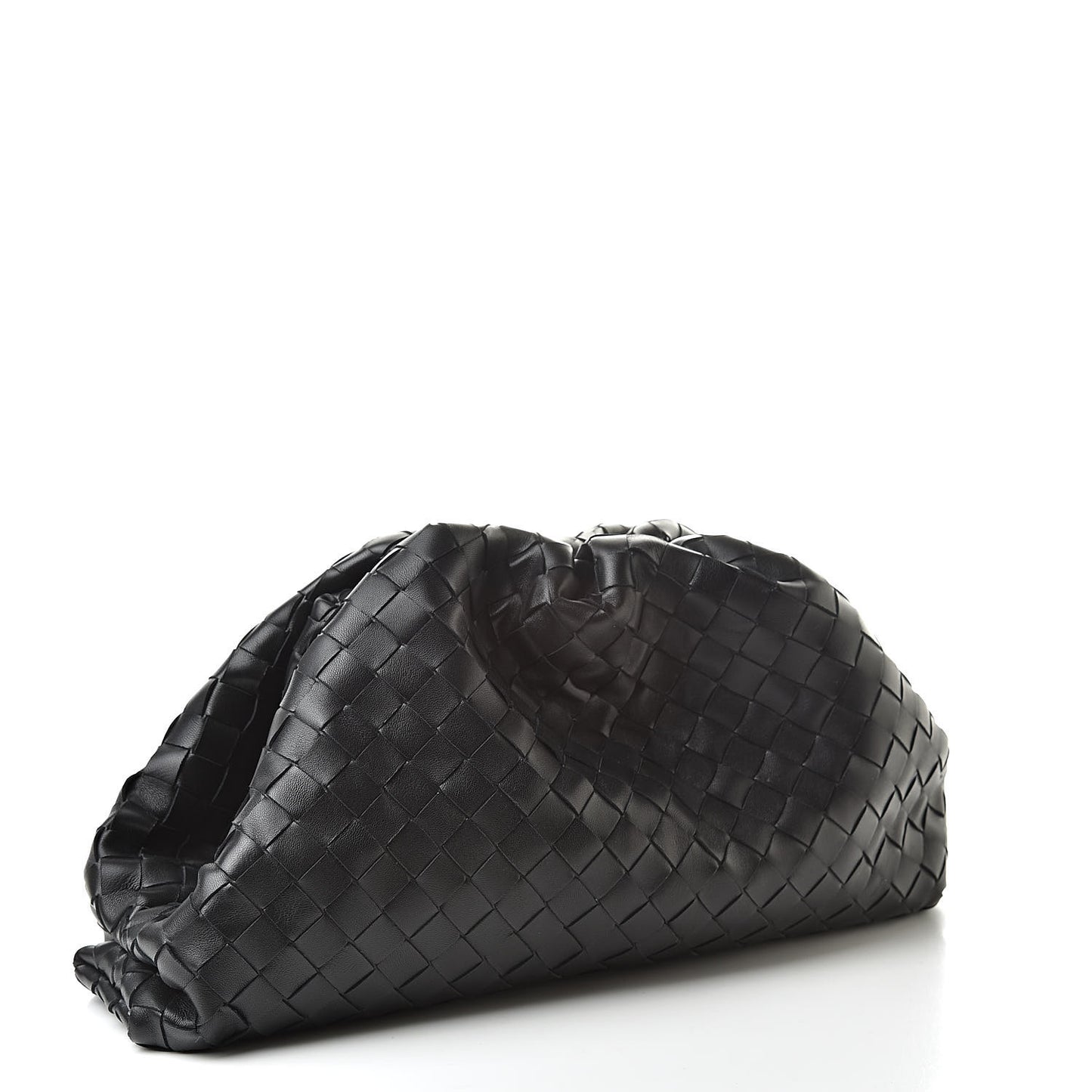 Nappa Maxi Intreccio The Pouch Oversized Clutch Black
