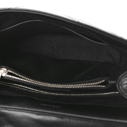 Saint Laurent Calfskin Y Quilted Monogram Medium Loulou Satchel Black 5 of 9