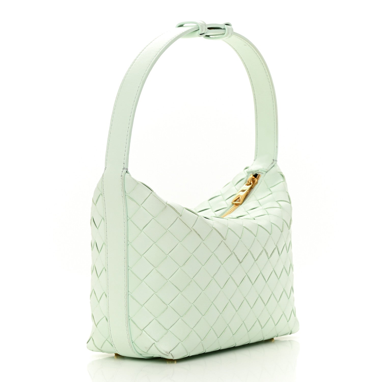Bottega Veneta Nappa Intrecciato Wallace Shoulder Bag Glacier 3 of 14