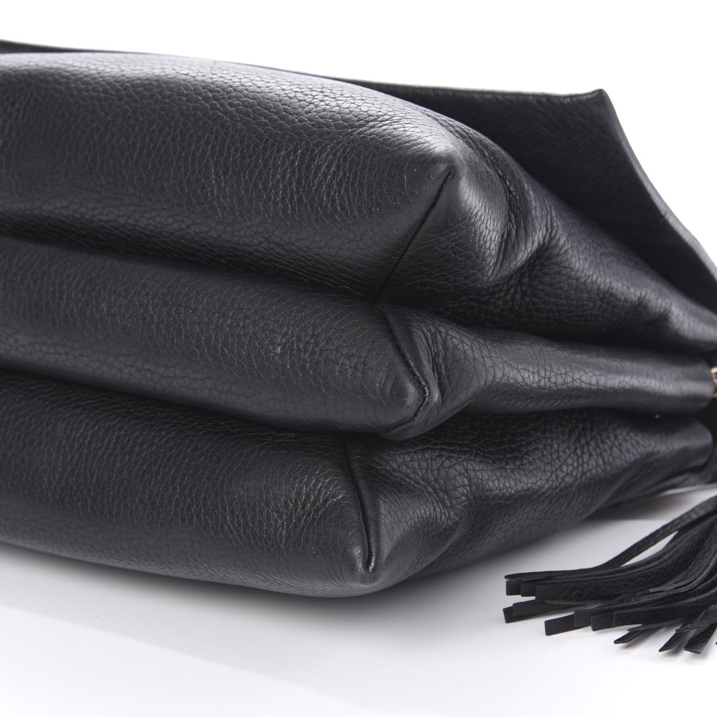 Grained Calfskin Medium Sugar Flap Shoulder Bag Black