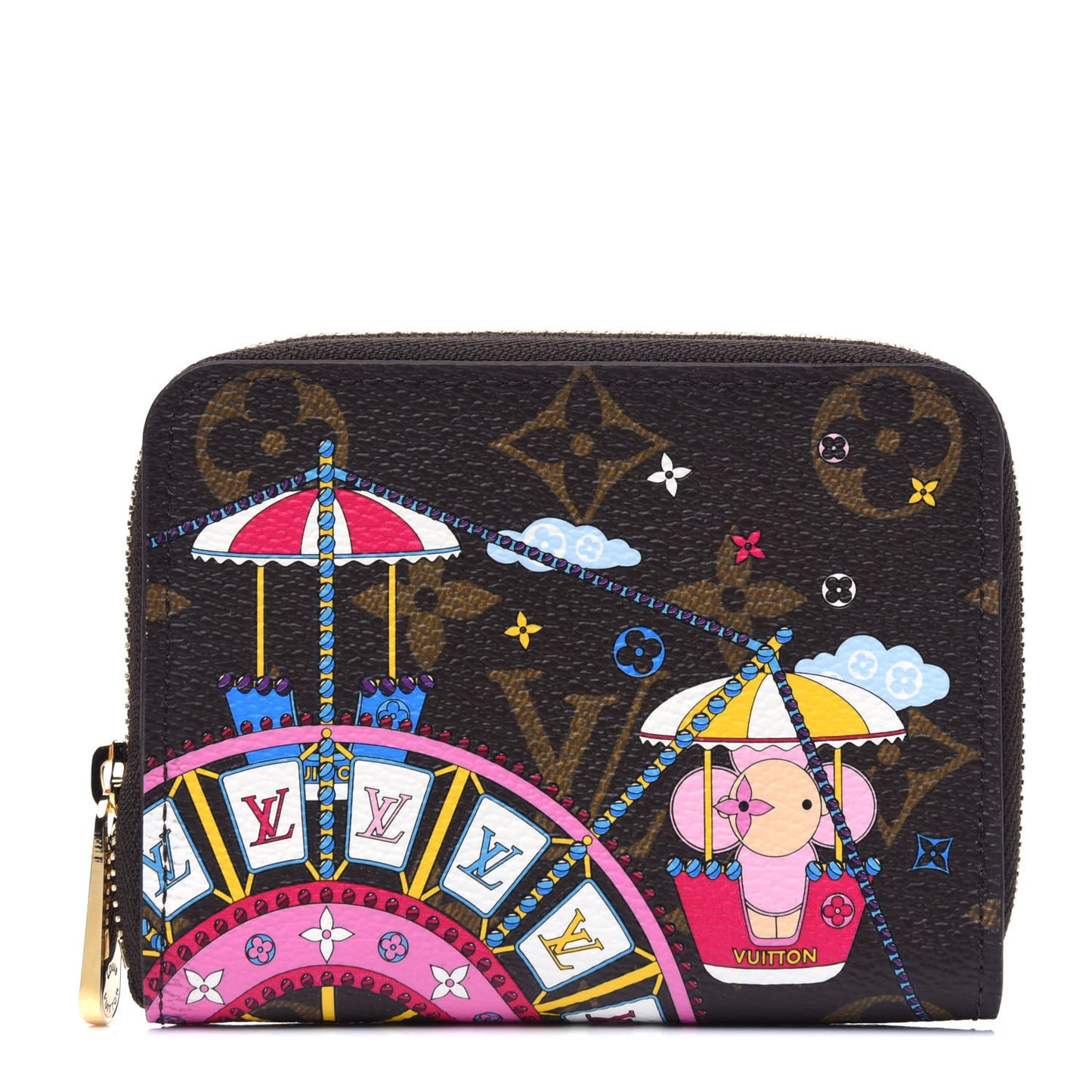 Monogram 2020 Christmas Animation Big Wheel Zippy Coin Purse Rose Ballerine