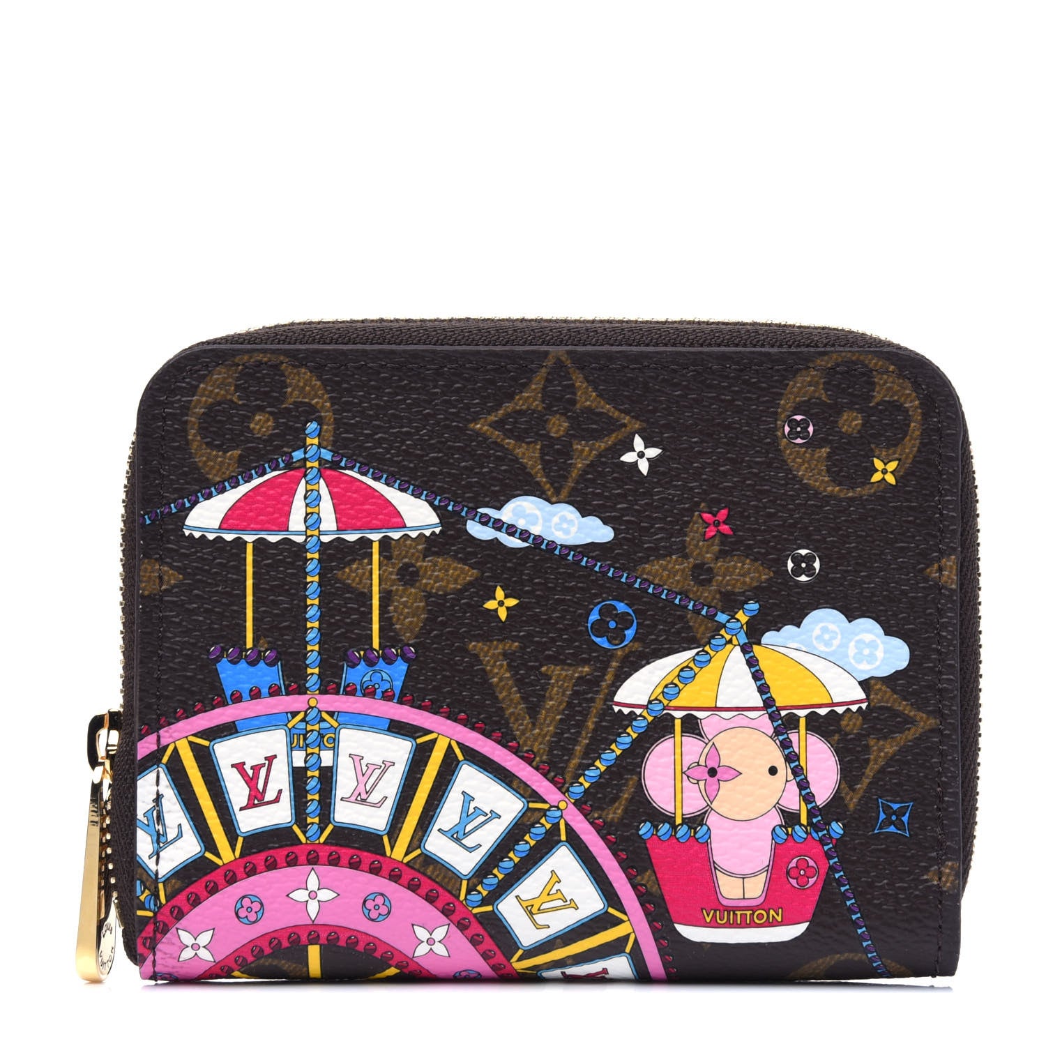 Louis Vuitton Monogram 2020 Christmas Animation Big Wheel Zippy Coin Purse Rose Ballerine 1 of 4