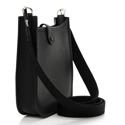 Hermes Taurillon Clemence Evelyne TPM Black 3 of 12