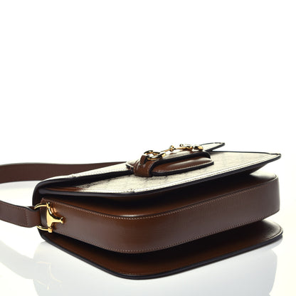 Gucci GG Supreme Monogram Horsebit 1955 Shoulder Bag Beige Brown Sugar 6 of 17
