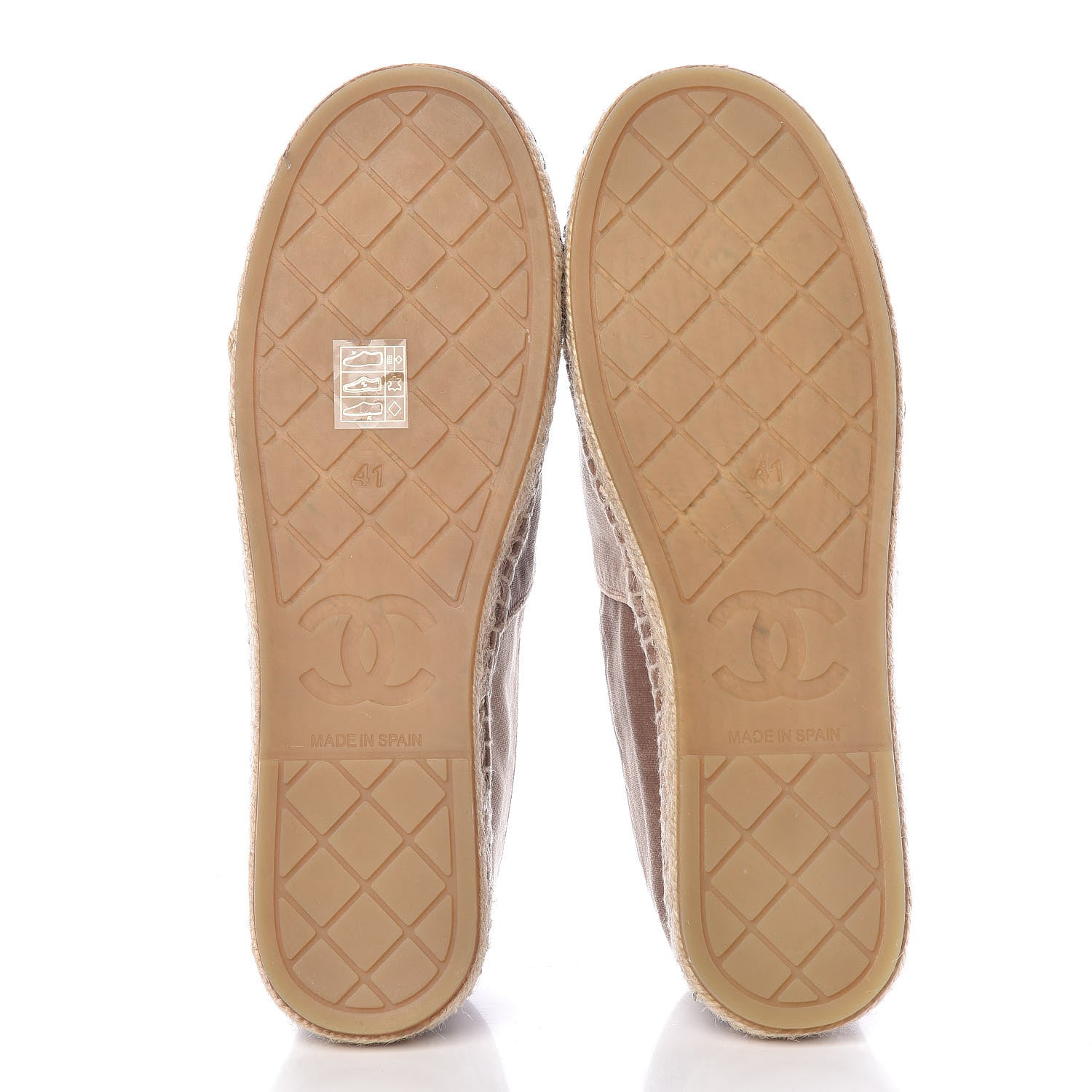 Chanel Velvet Logo Espadrilles 41 Beige Black 5 of 9