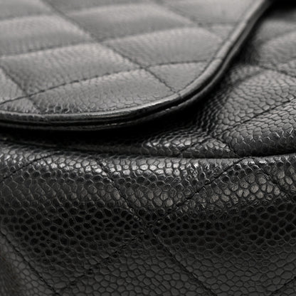 Chanel Caviar Quilted Jumbo Single Flap Black 14 of 14