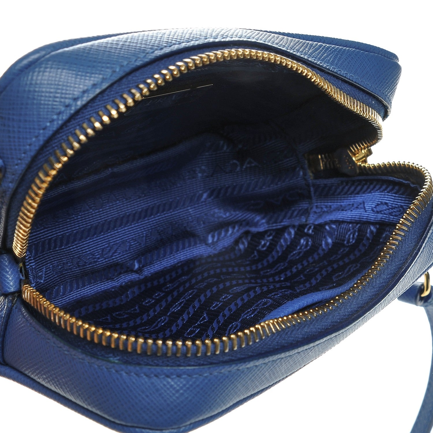 Prada Saffiano Mini Camera Crossbody Azzurro 6 of 8