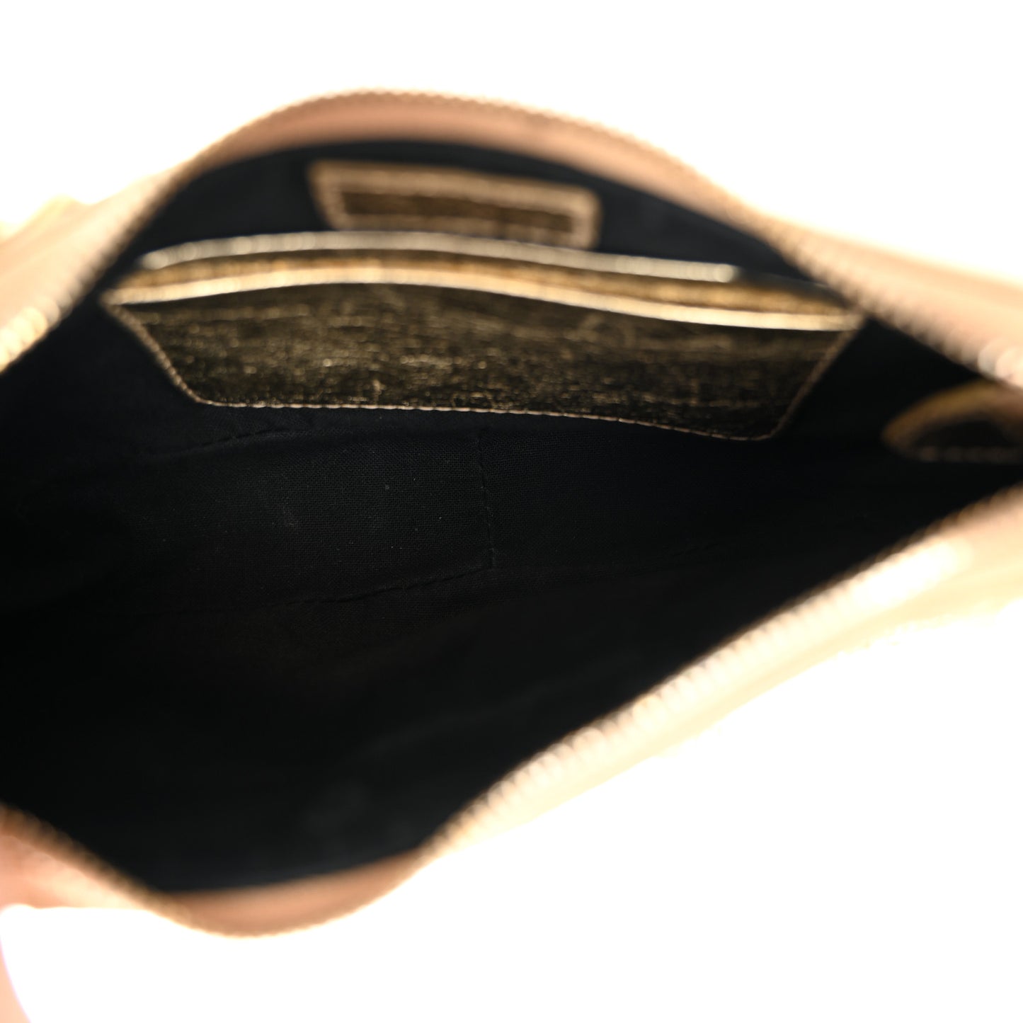 Metallic Arena Agneau Crystal Le Cagole Mini Purse With Chain Light Gold