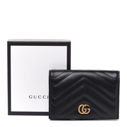 Gucci Calfskin Matelasse GG Marmont Passport Case Black 10 of 10