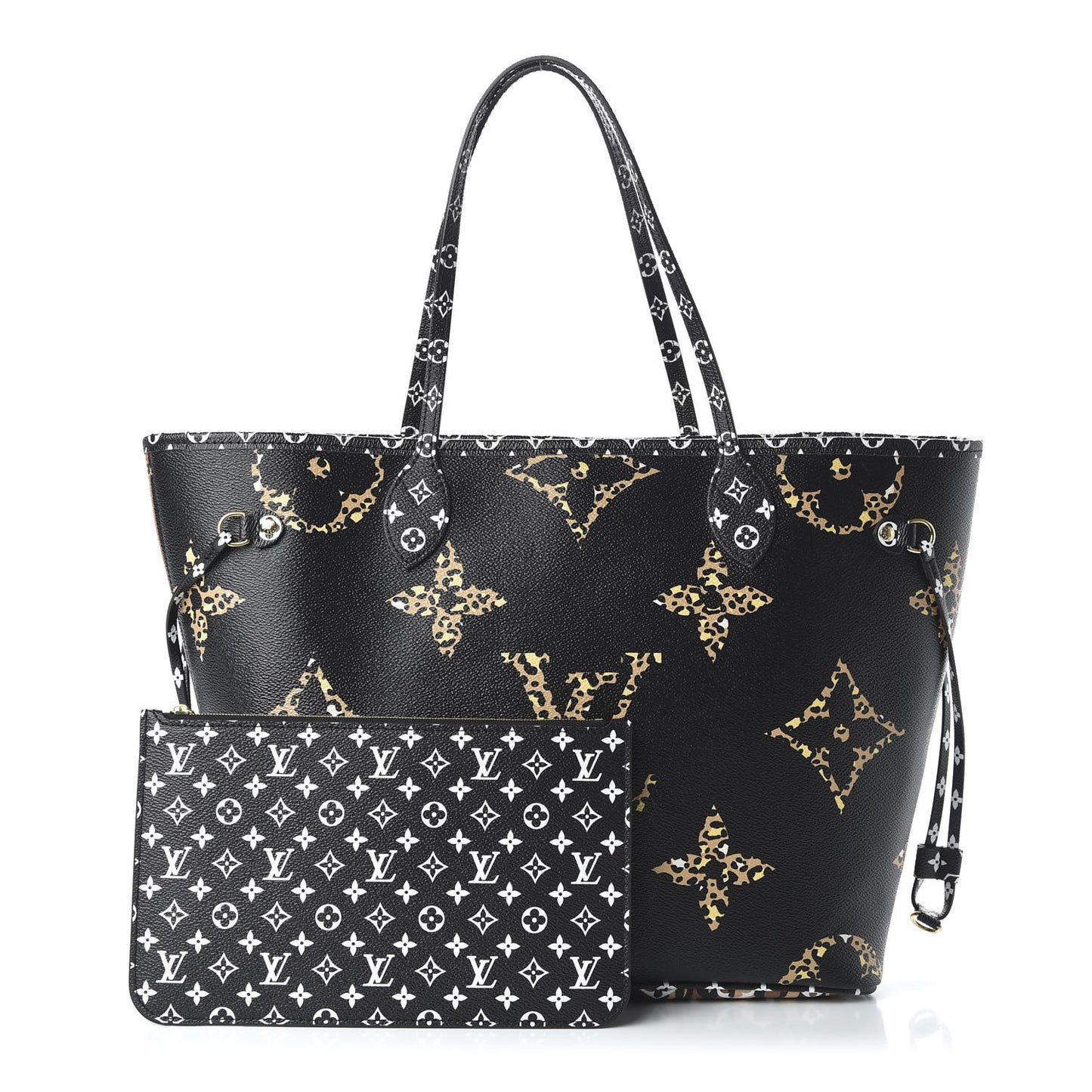 Monogram Giant Jungle Neverfull MM Black