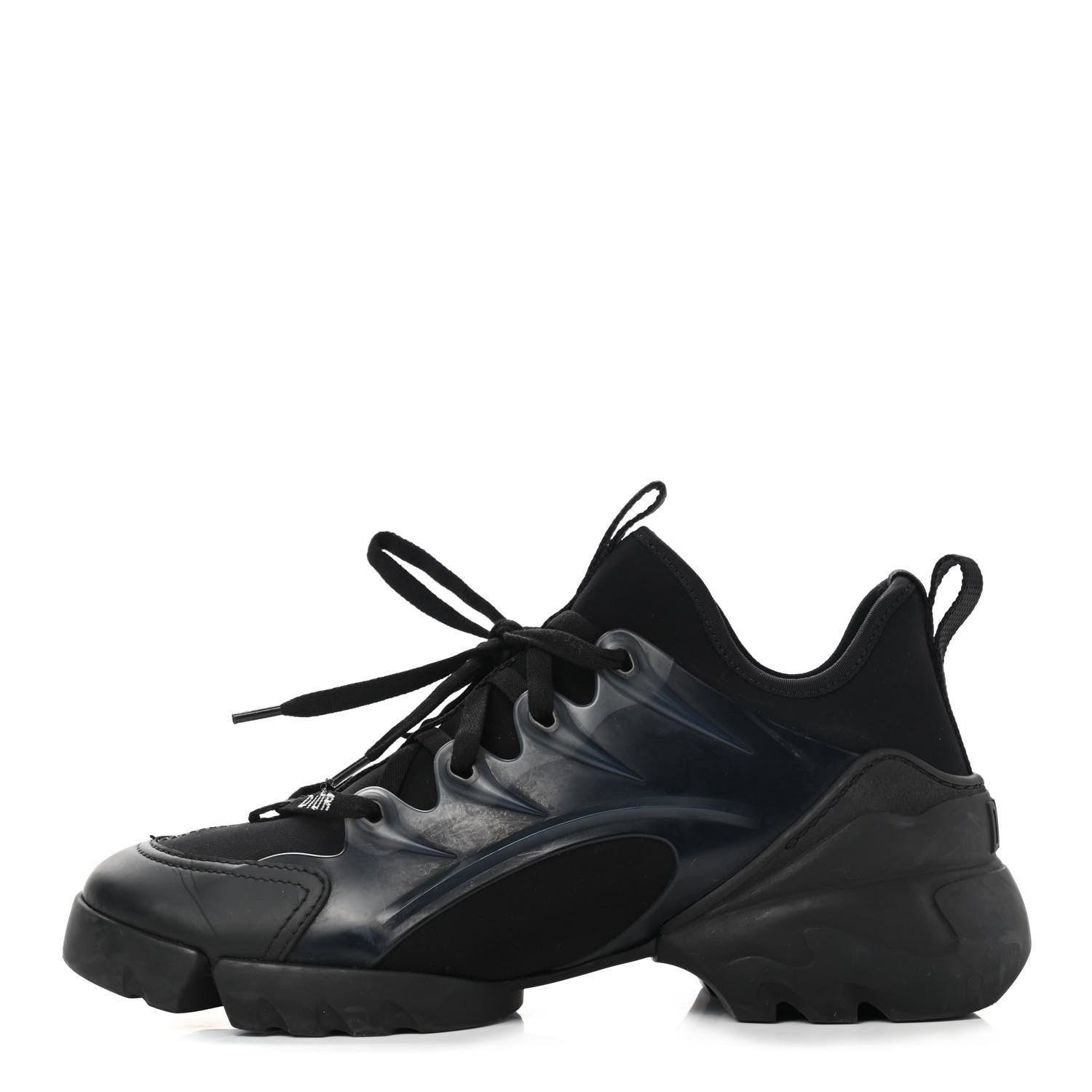 Christian Dior Neoprene Rubber Womens D-Connect Sneakers 38 Black 1 of 11