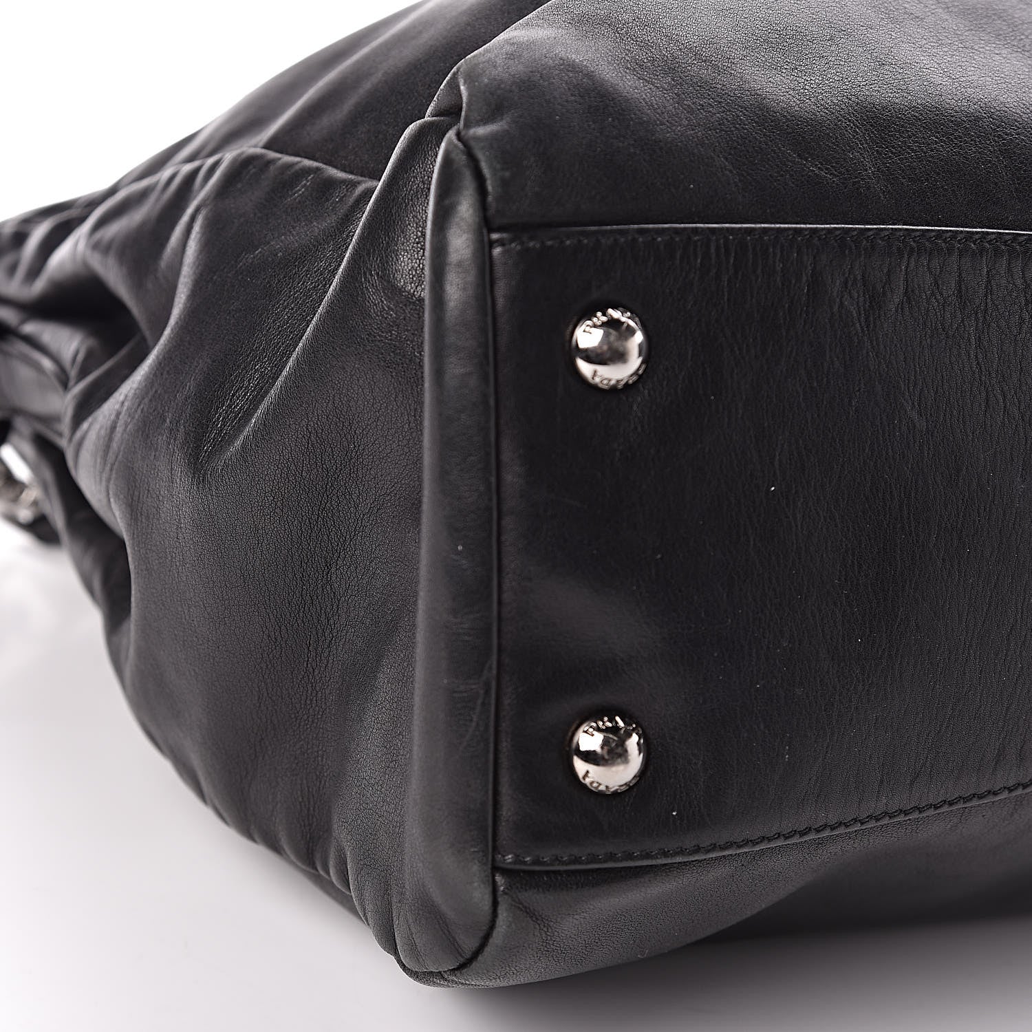 Prada Soft Calfskin Shoulder Bag Black 6 of 18
