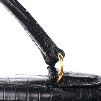 Hermes Matte Alligator Kelly Sellier 32 Black 20 of 25