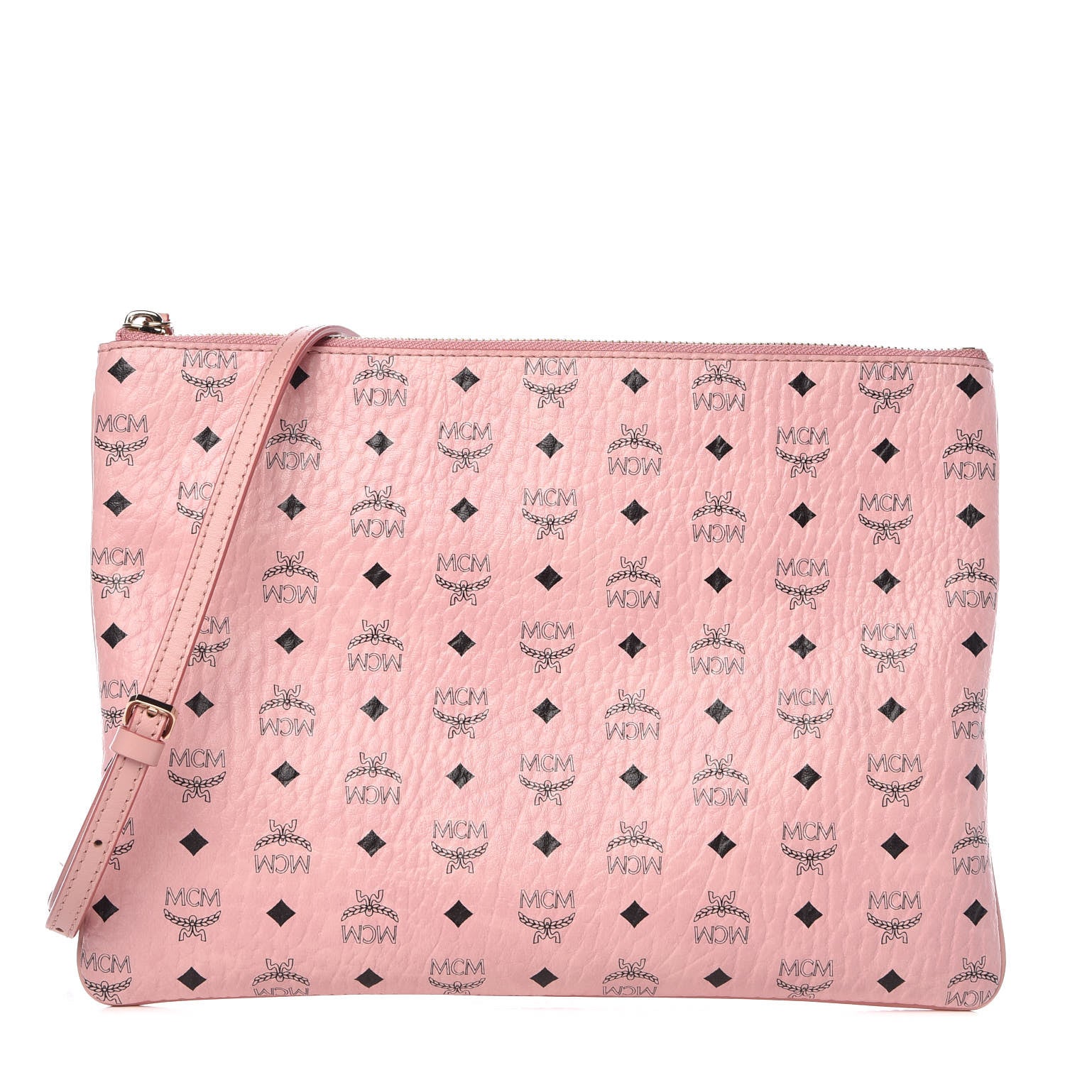 MCM Visetos Medium Crossbody Pouch Light Pink 2 of 11