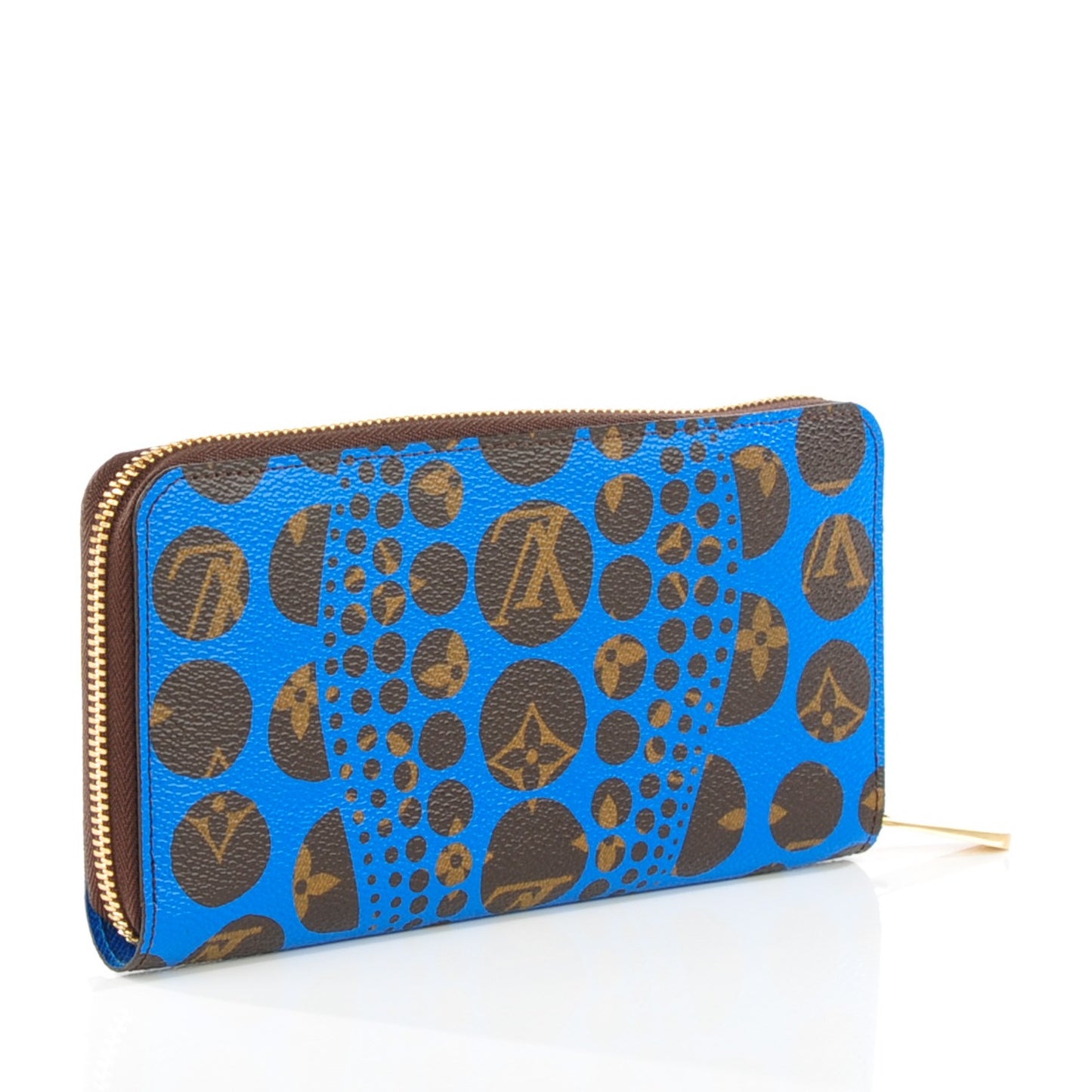 Monogram Kusama Pumpkin Dots Zippy Wallet Blue