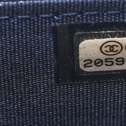 Chanel Lambskin Quilted Boy Wallet On Chain WOC Navy Blue 8 of 11